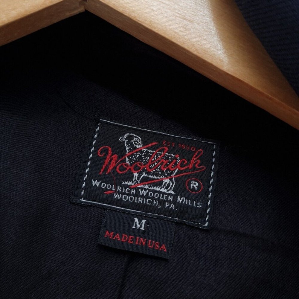 Woolrich Jacket Size Medium Blue Rare Vintage - Picture 5 of 6